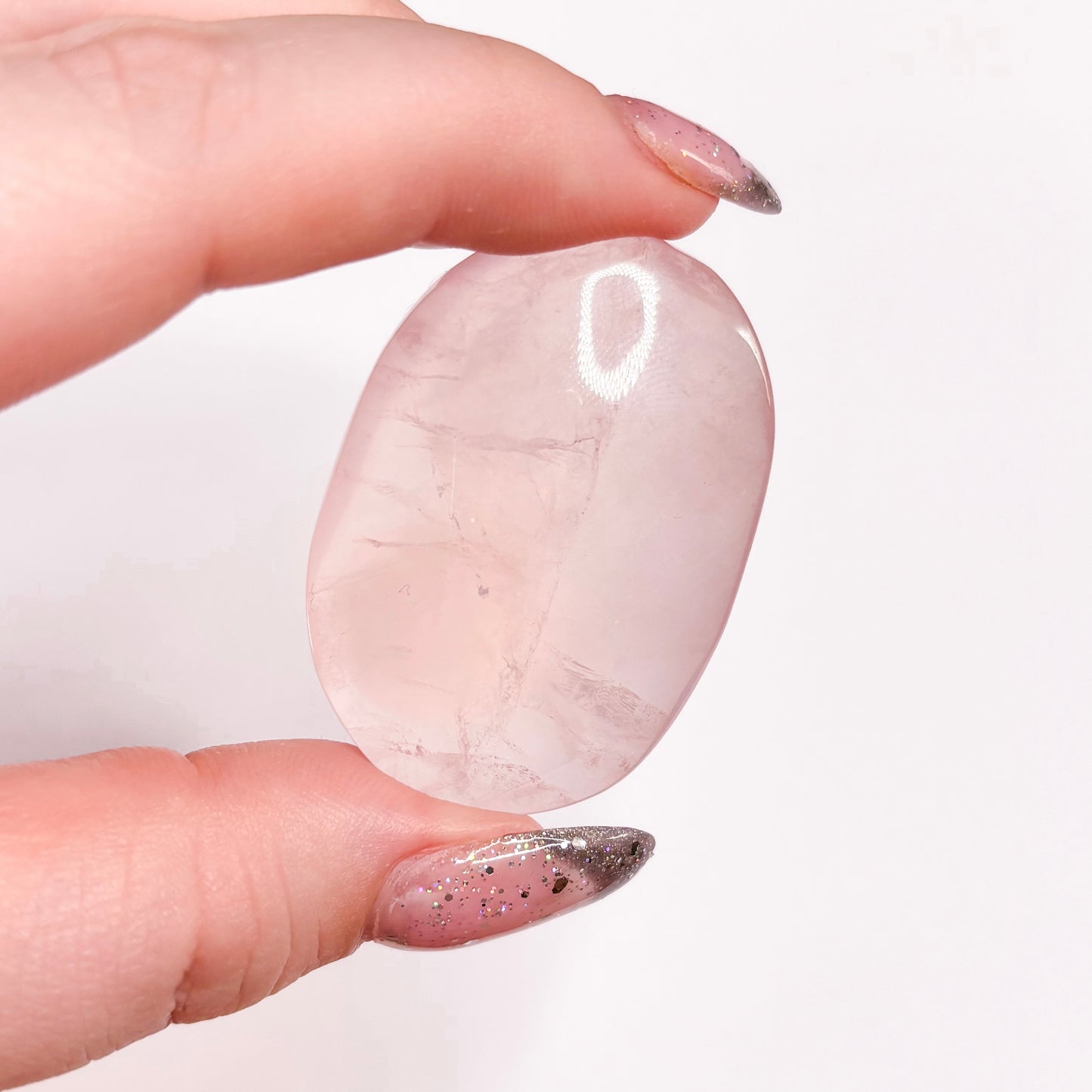 Rose Quartz Palm Stone | A