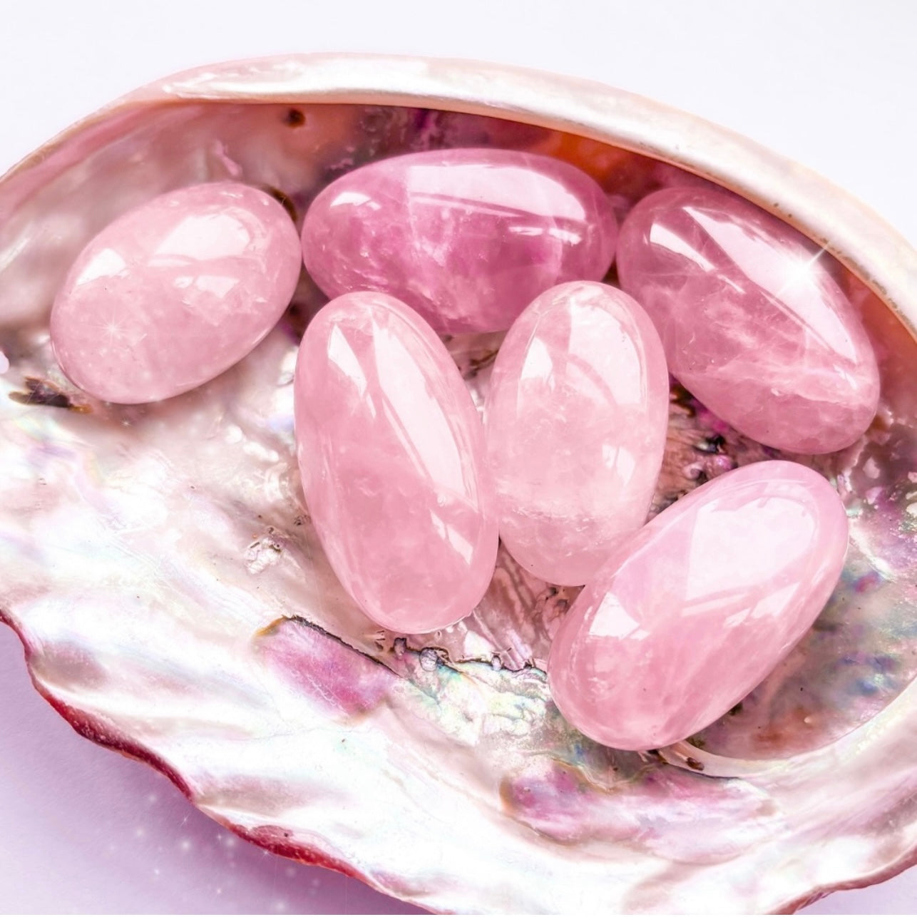 High Quality Rose Quartz Tumbles | With Asterisms