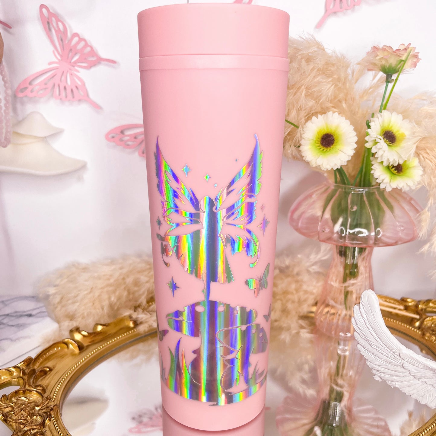 Faerie Wonderland Skinny Tumbler | With Straw