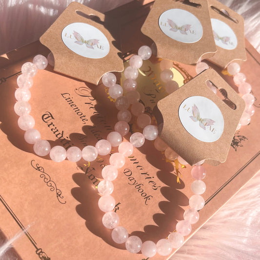 Rose Quartz Beaded Bracelets | High Quality