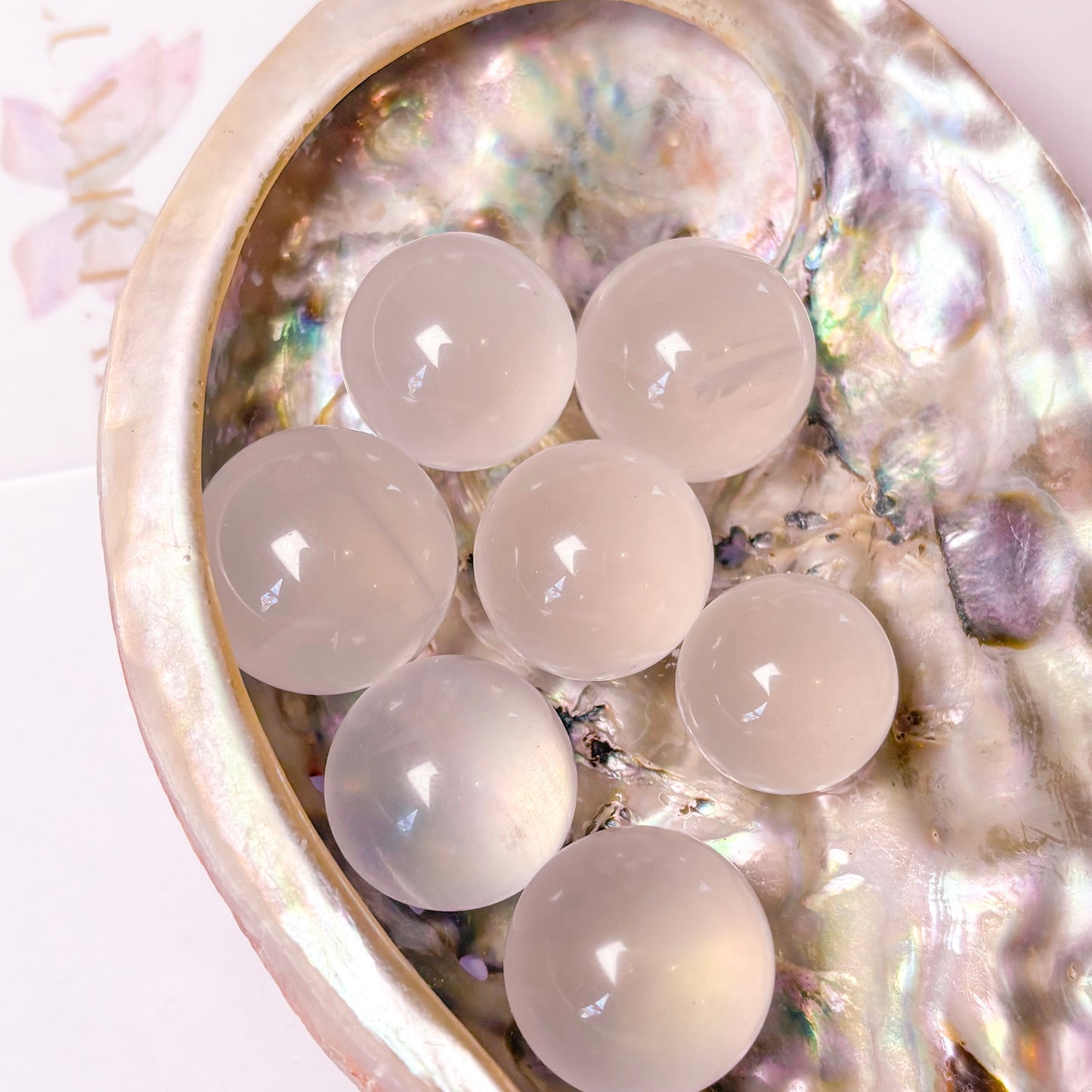 Girasol Rose Quartz Mini Spheres | High Quality with Asterisms