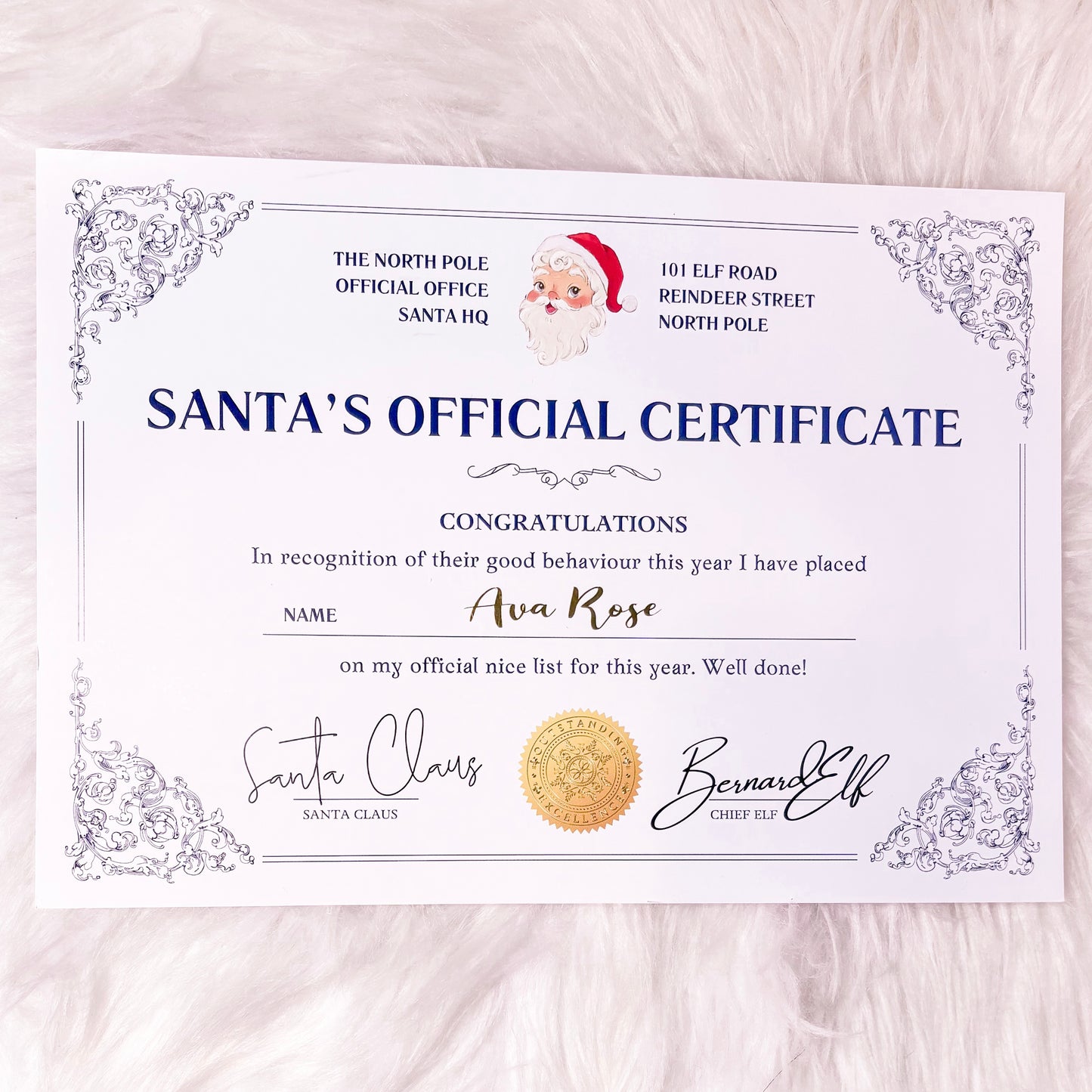 Christmas Nice List Certificate | Customisable