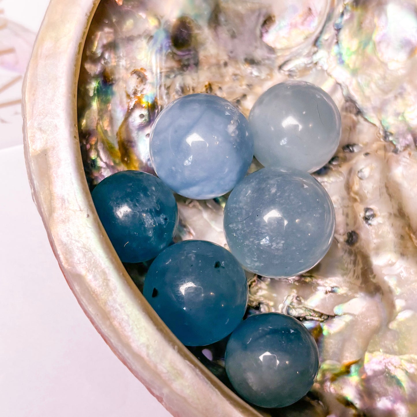 Aquamarine Mini Spheres | High Quality