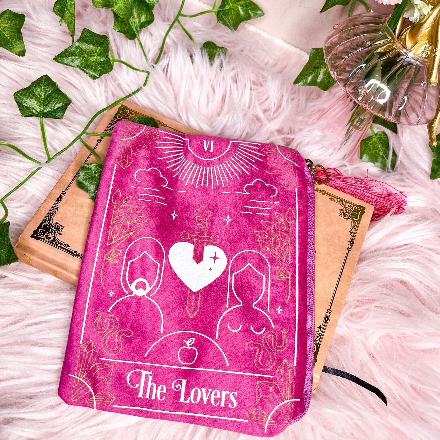 The Lovers Tarot Card Zippered Bag